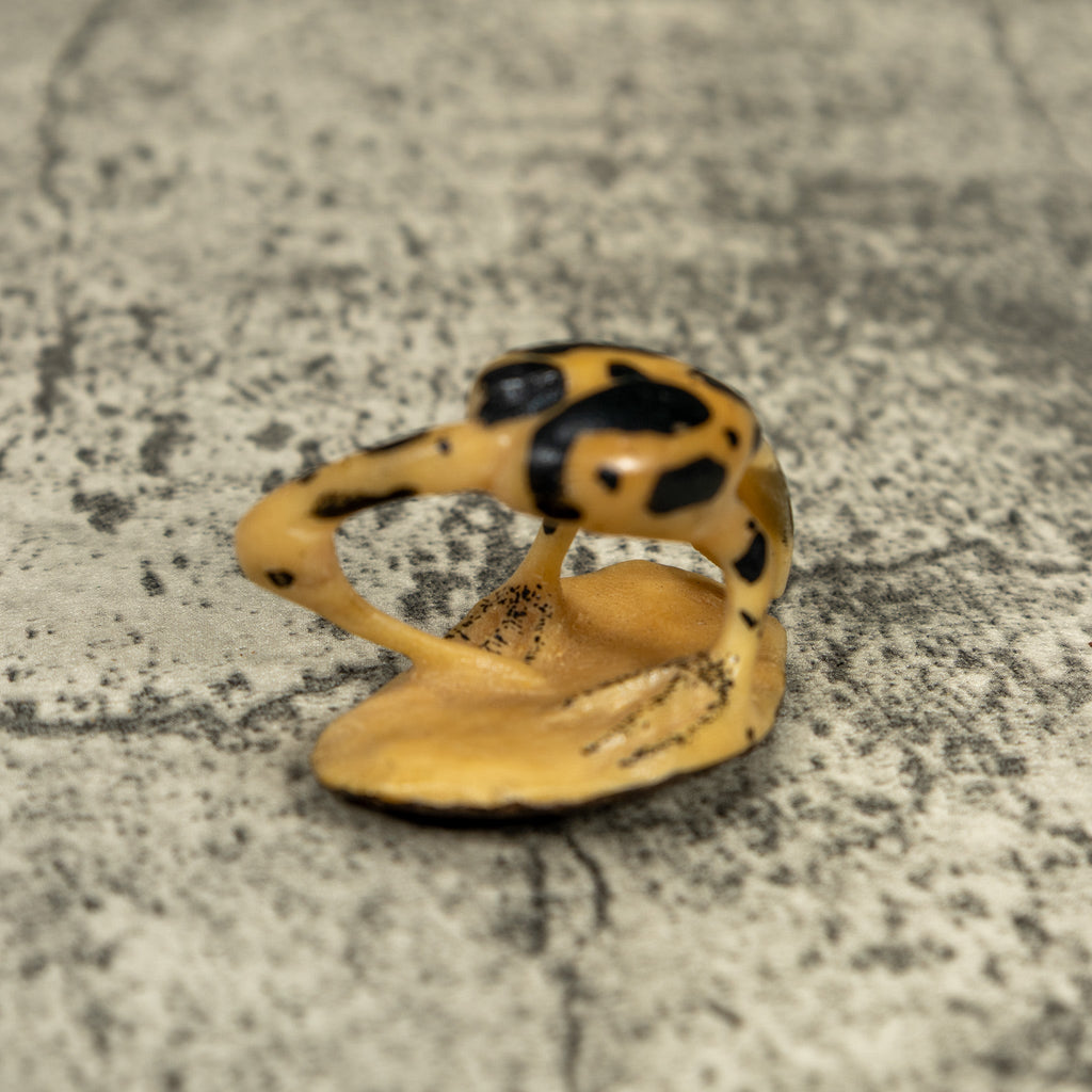 Vintage Black And Yellow Waterbird Tagua Carving