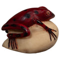 Vintage Red And Black Poison Dart Frog Tagua Carving