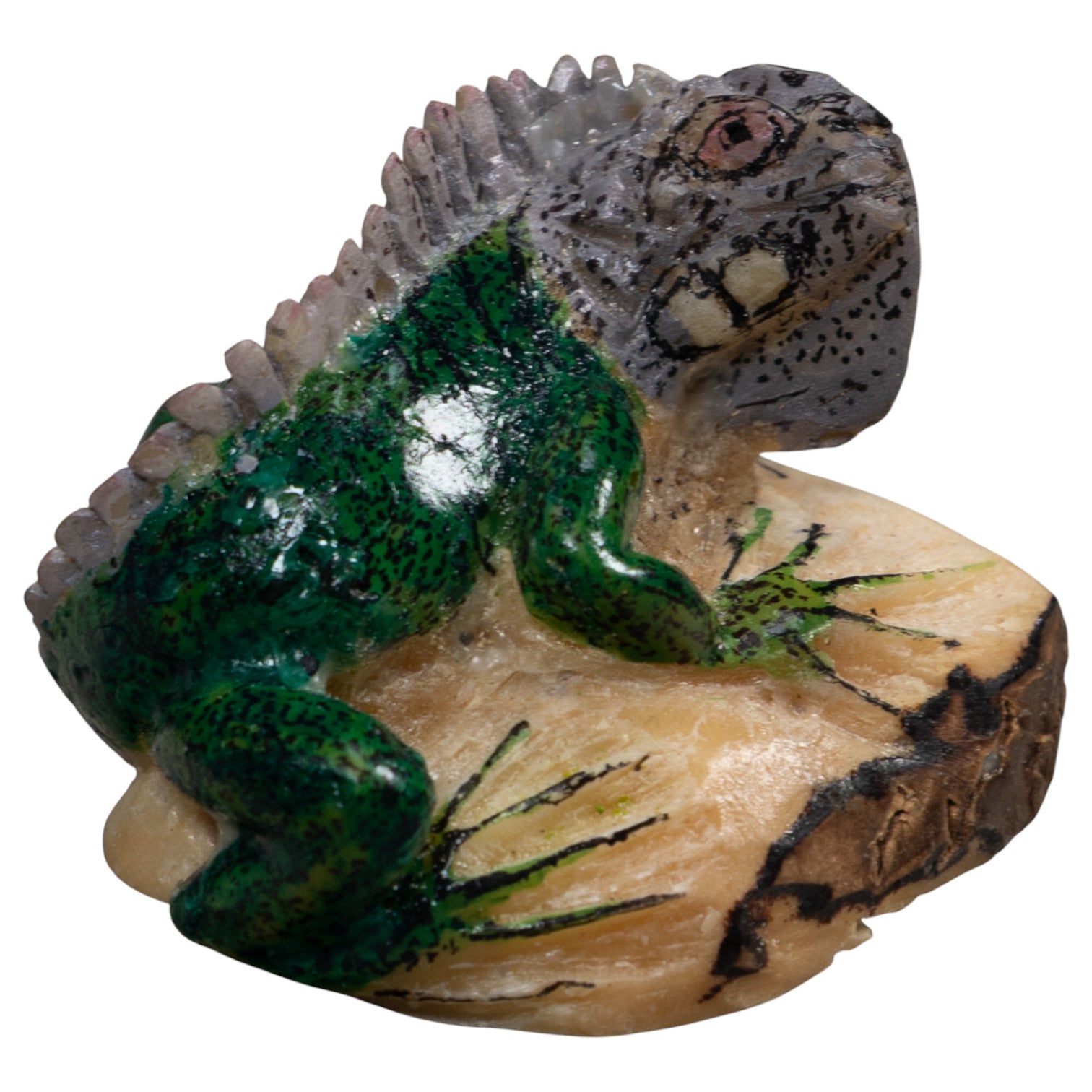 Green Iguana Lizard Tagua Carving