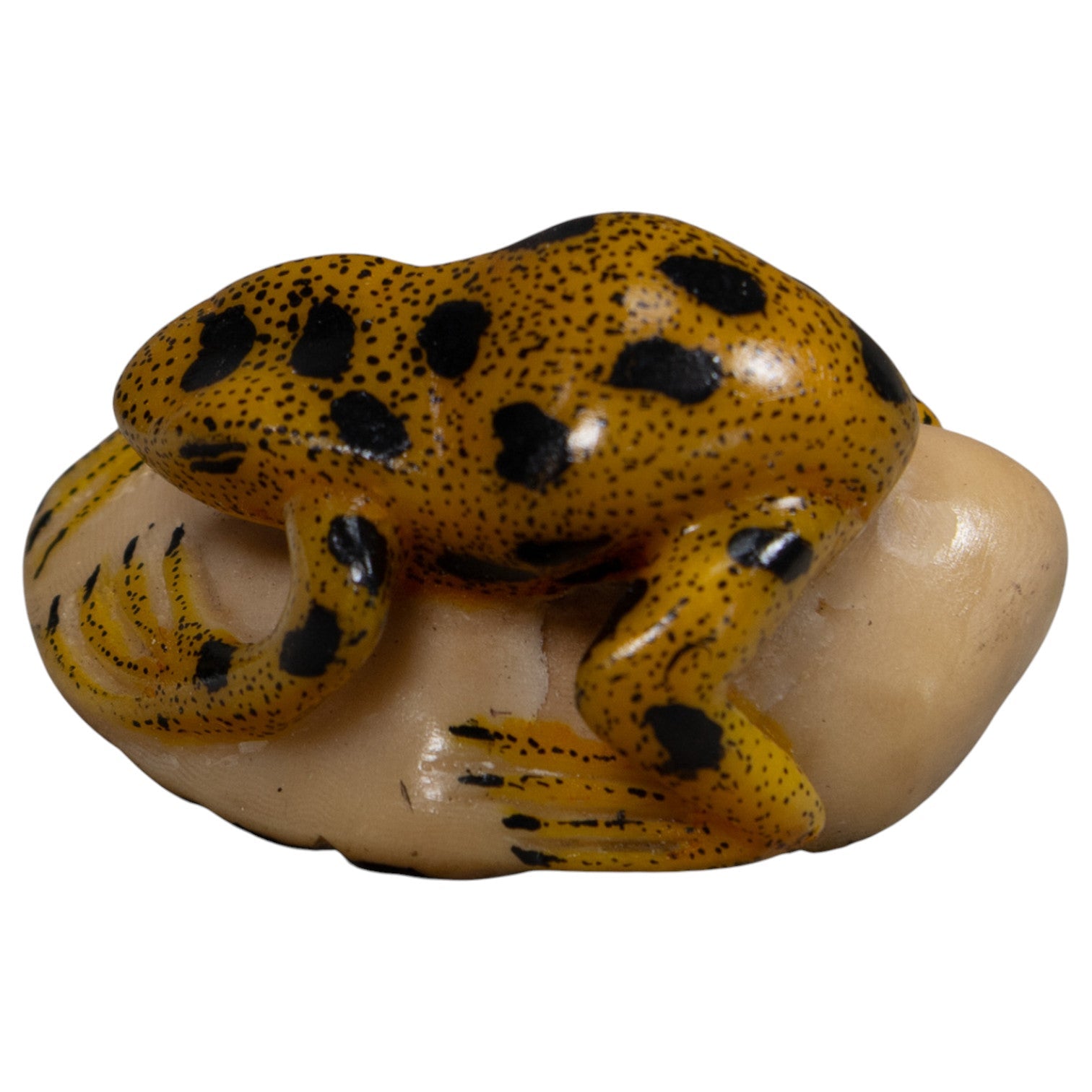 Vintage Golden Frog Tagua Carving