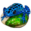 Black And Blue Poison Dart Frog Tagua Carving