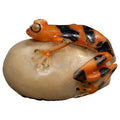 Vintage Orange And Black Poison Dart Frog Tagua Carving