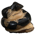 Vintage Black And White Snake Tagua Carving