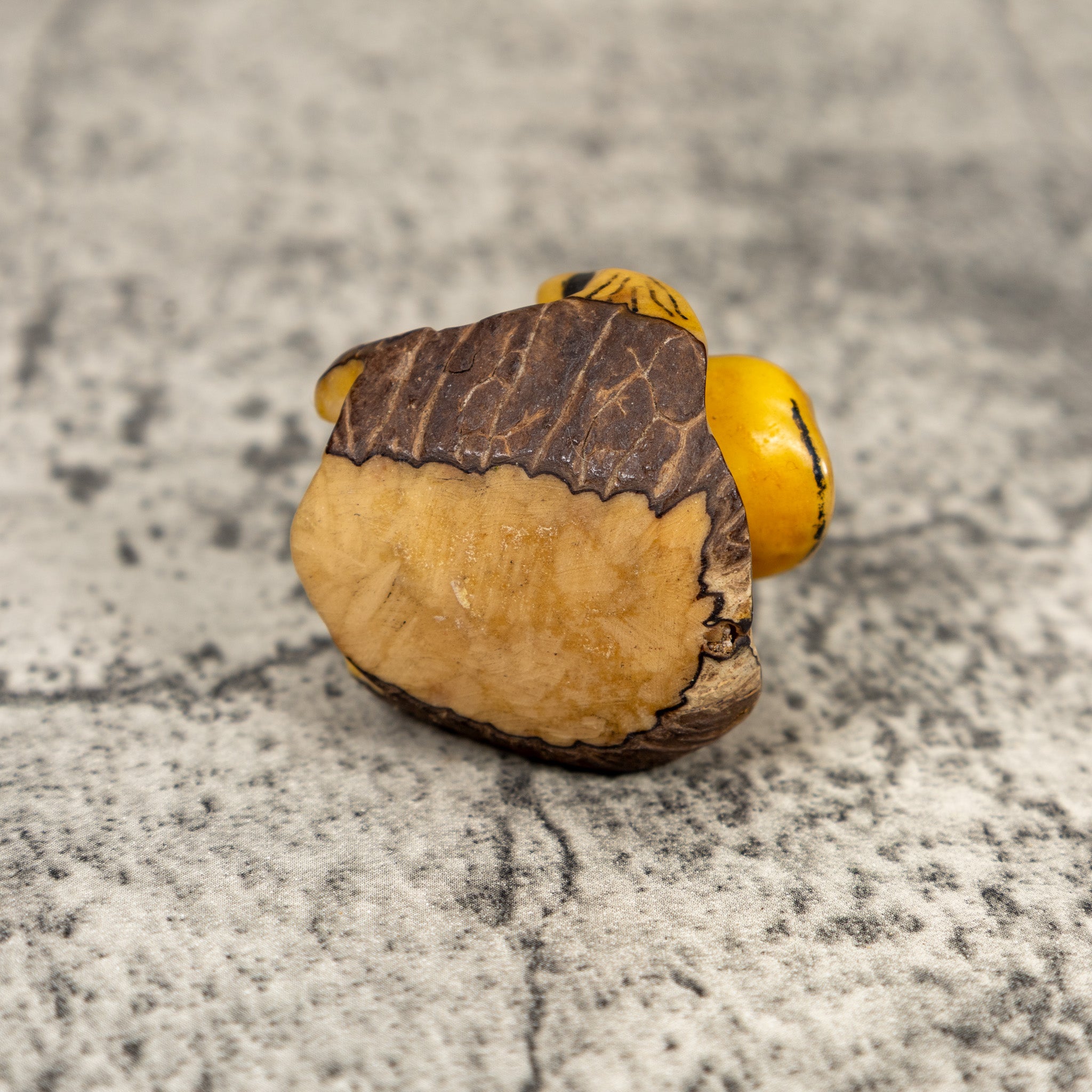 Vintage Black And Gold Poison Dart Frog Tagua Carving
