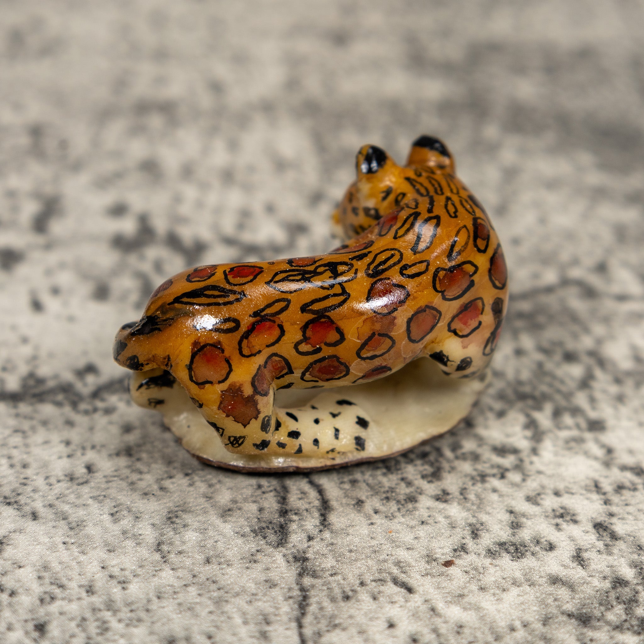 Jaguar Cat Tagua Carving
