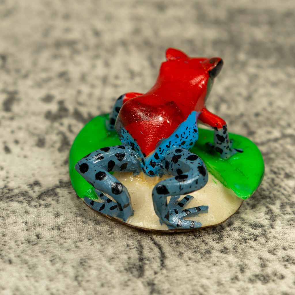 Red And Blue Poison Dart Frog Tagua Carving