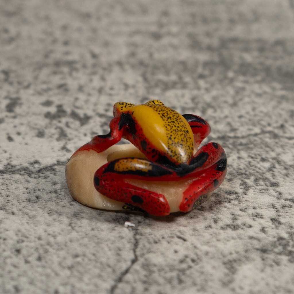 Red And Yellow Poison Dart Frog Tagua Carving