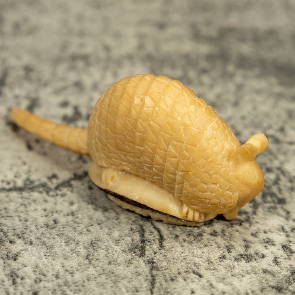 Natural White Armadillo Tagua Carving