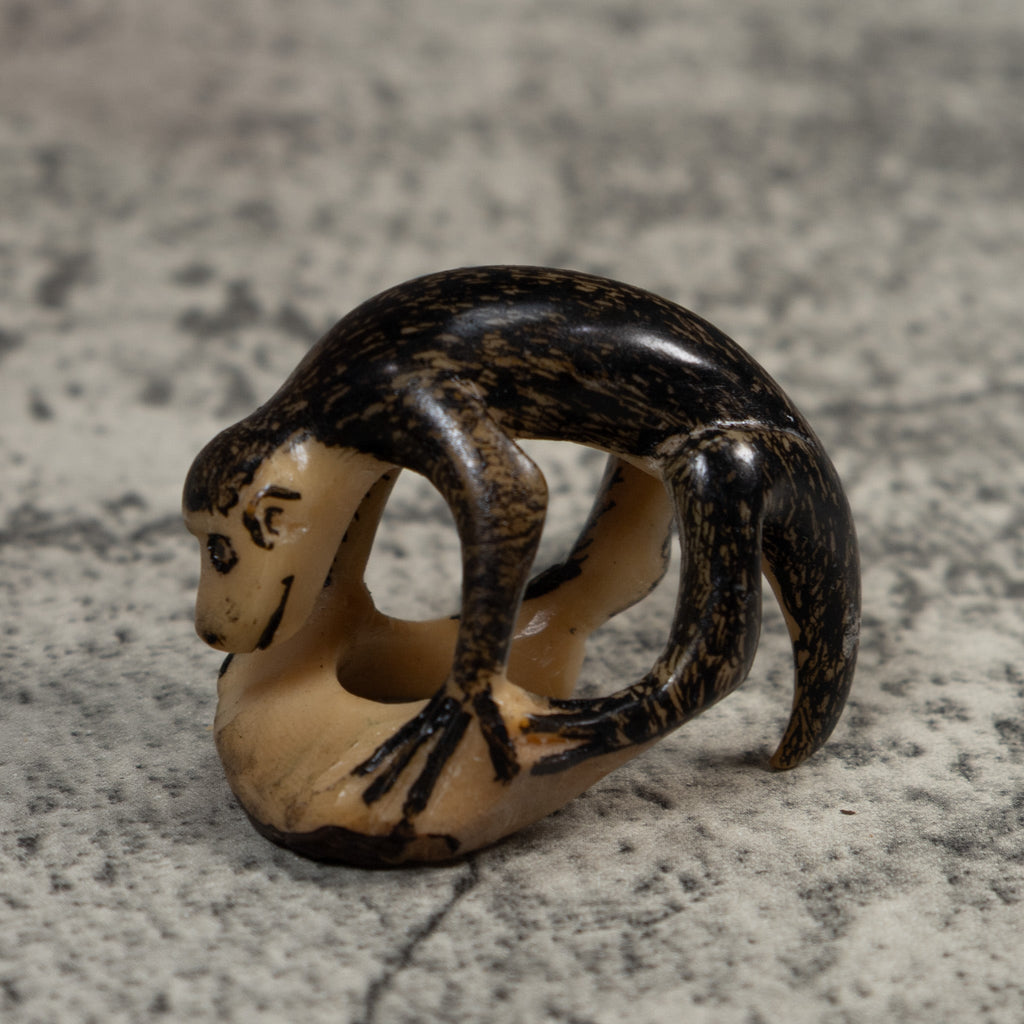 Vintage Undercut White Face Monkey Tagua Carving