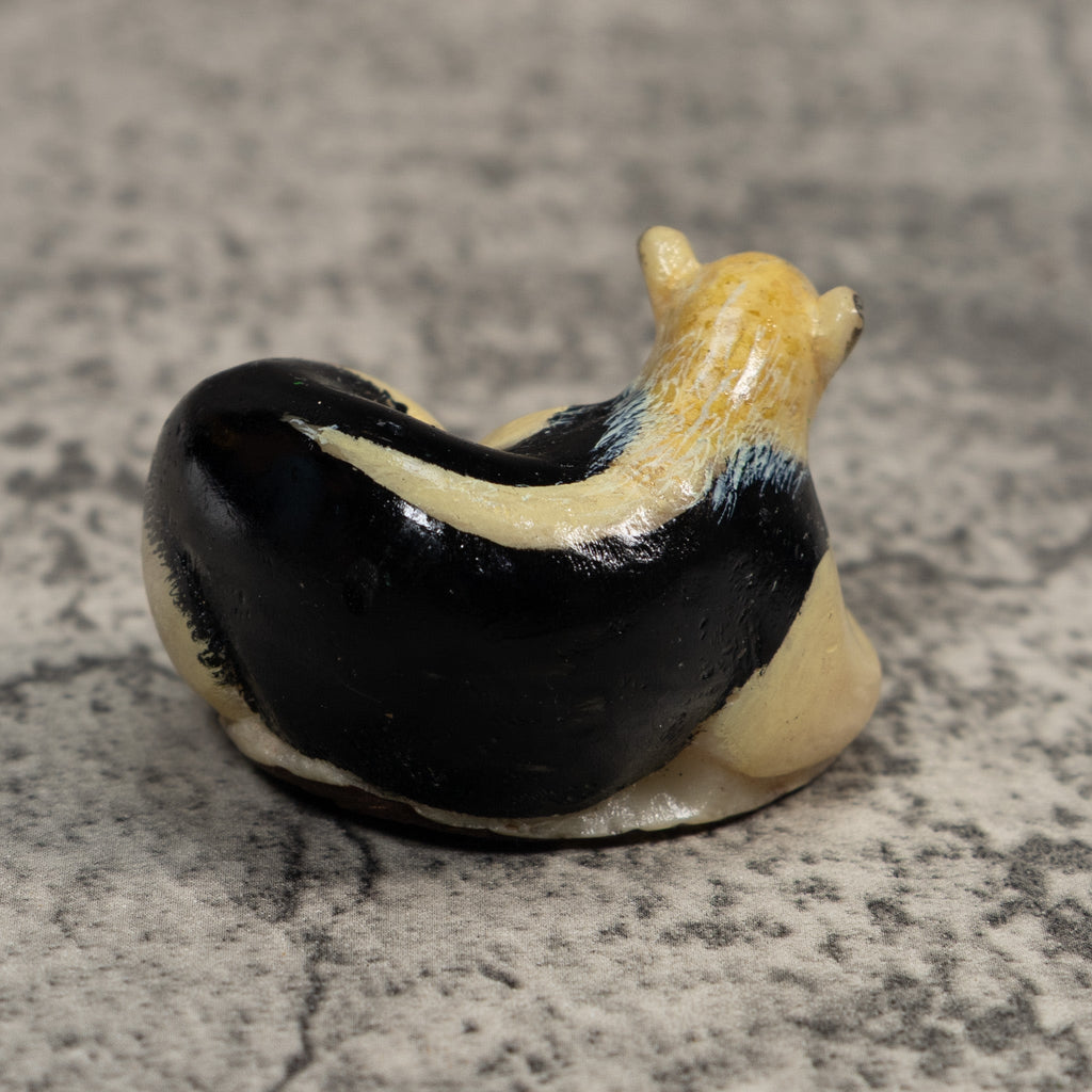 Black And Beige Anteater Tagua Carving
