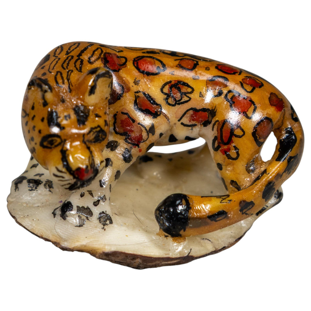 Jaguar Cat Tagua Carving