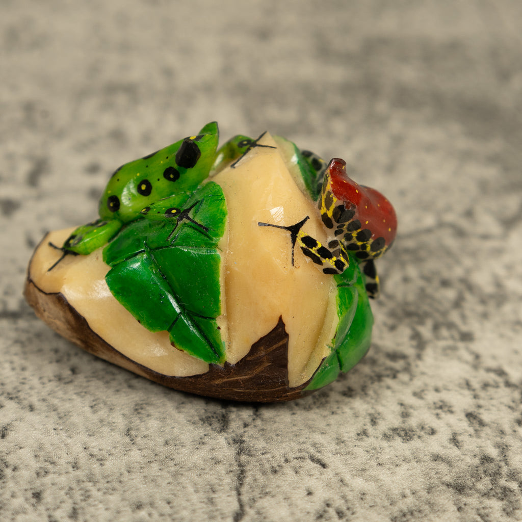 Double Poison Dart Frog Tagua Carving