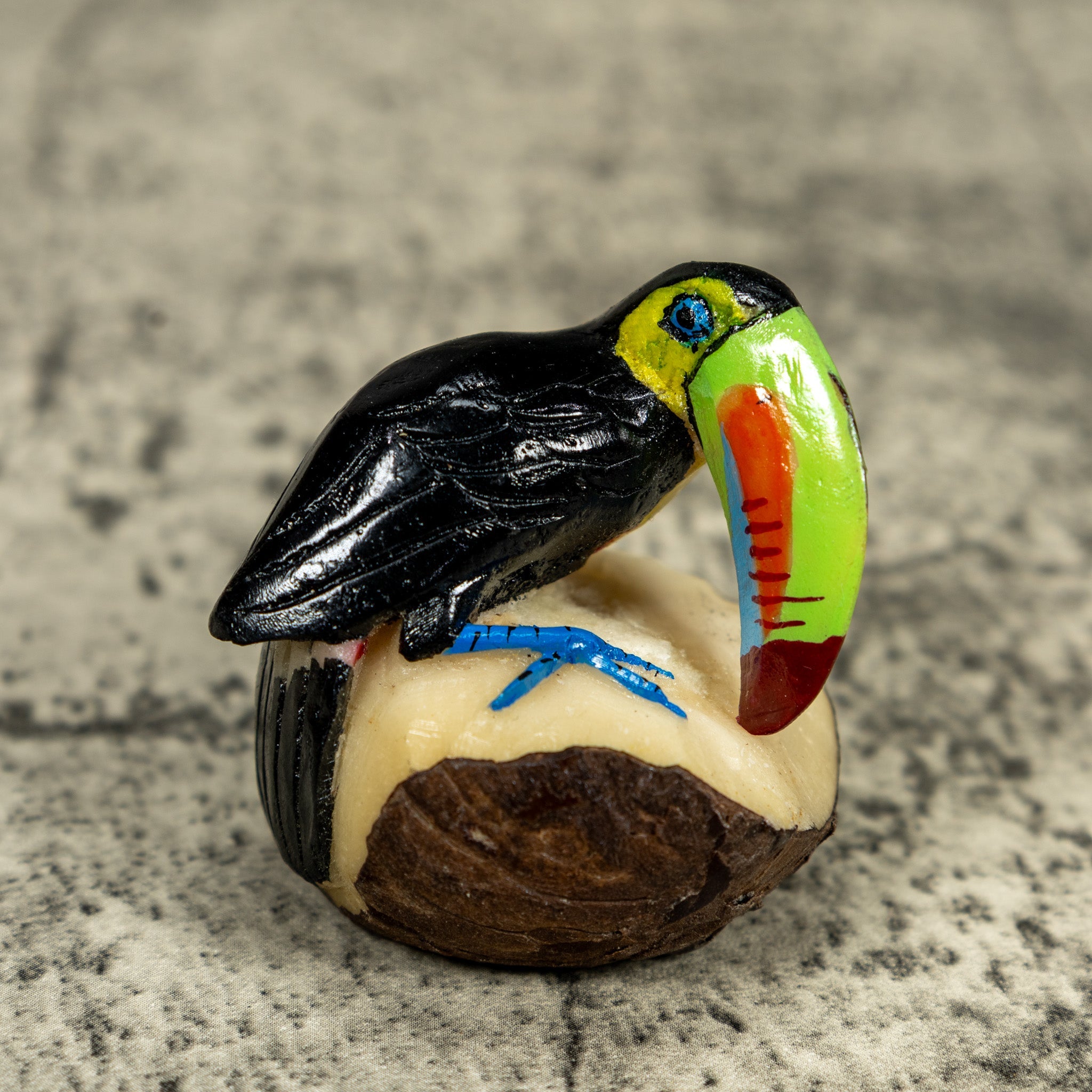 Toucan Parrot Bird Tagua Carving
