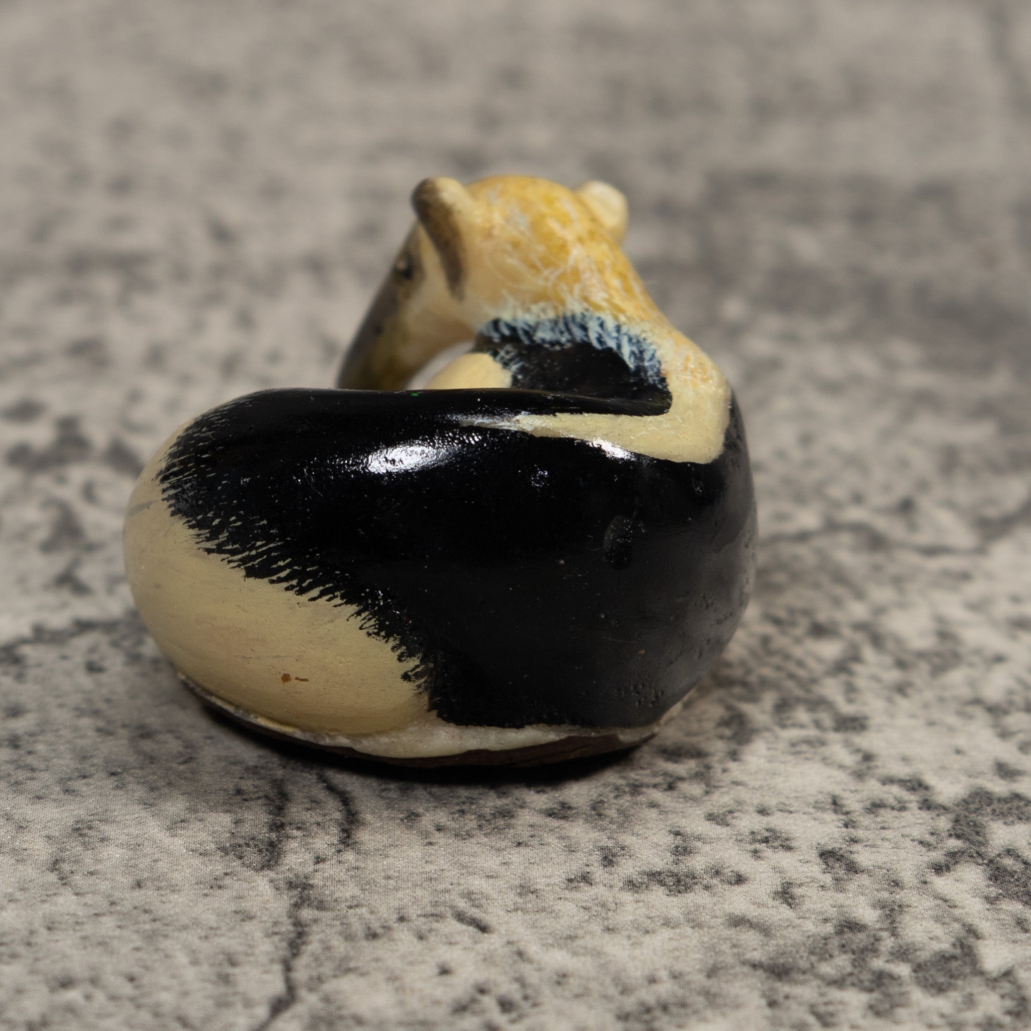 Black And Beige Anteater Tagua Carving