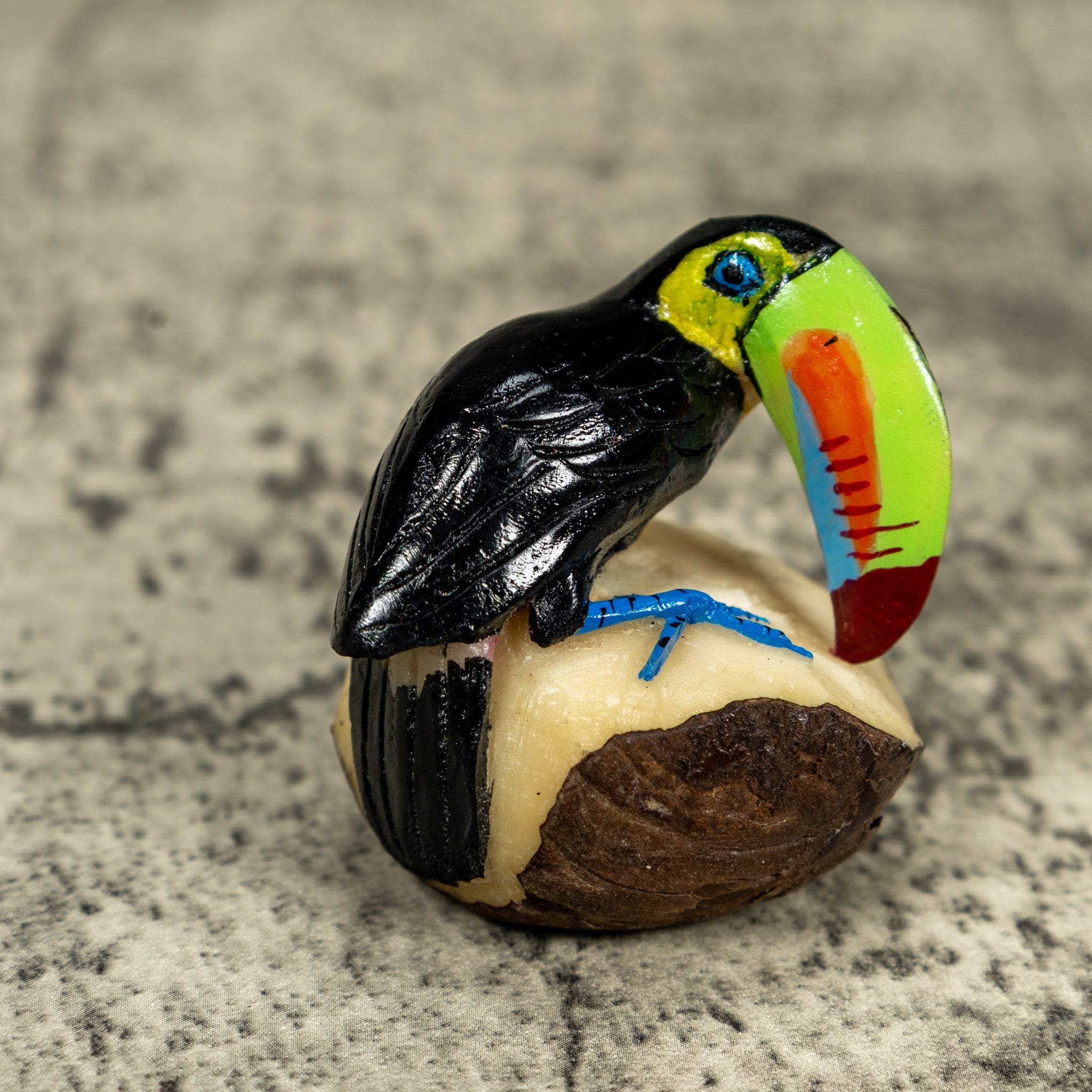 Toucan Parrot Bird Tagua Carving