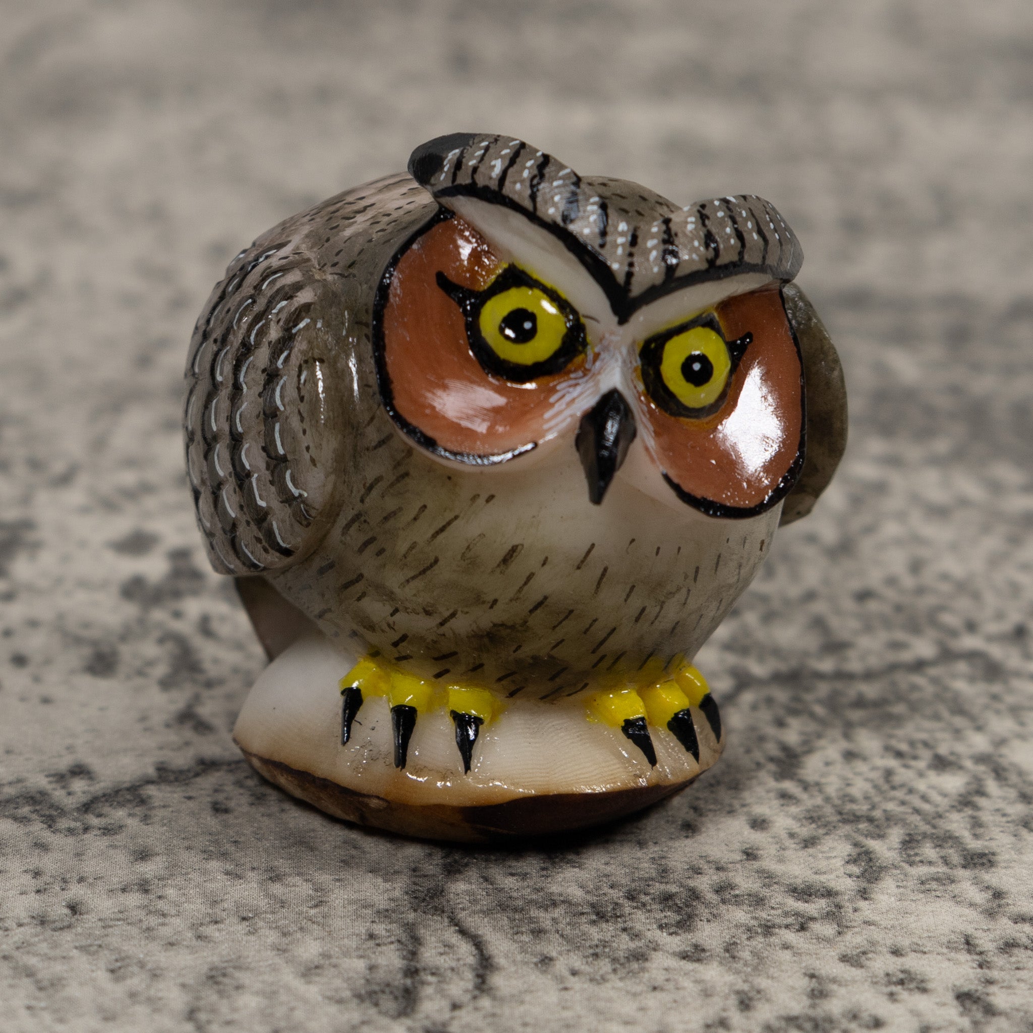 Owl Bird Tagua Carving
