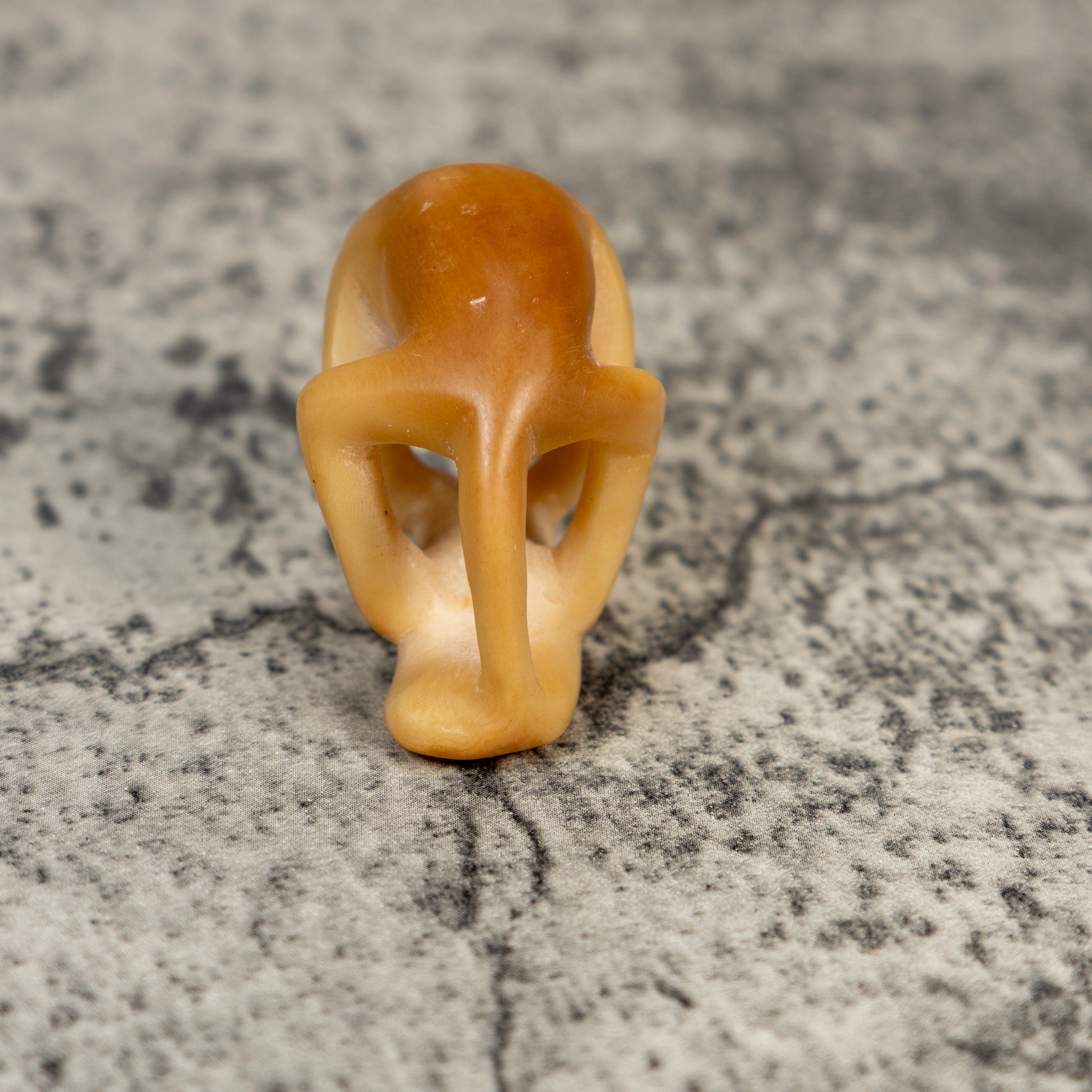 Vintage Natural White Dyed Monkey Tagua Carving