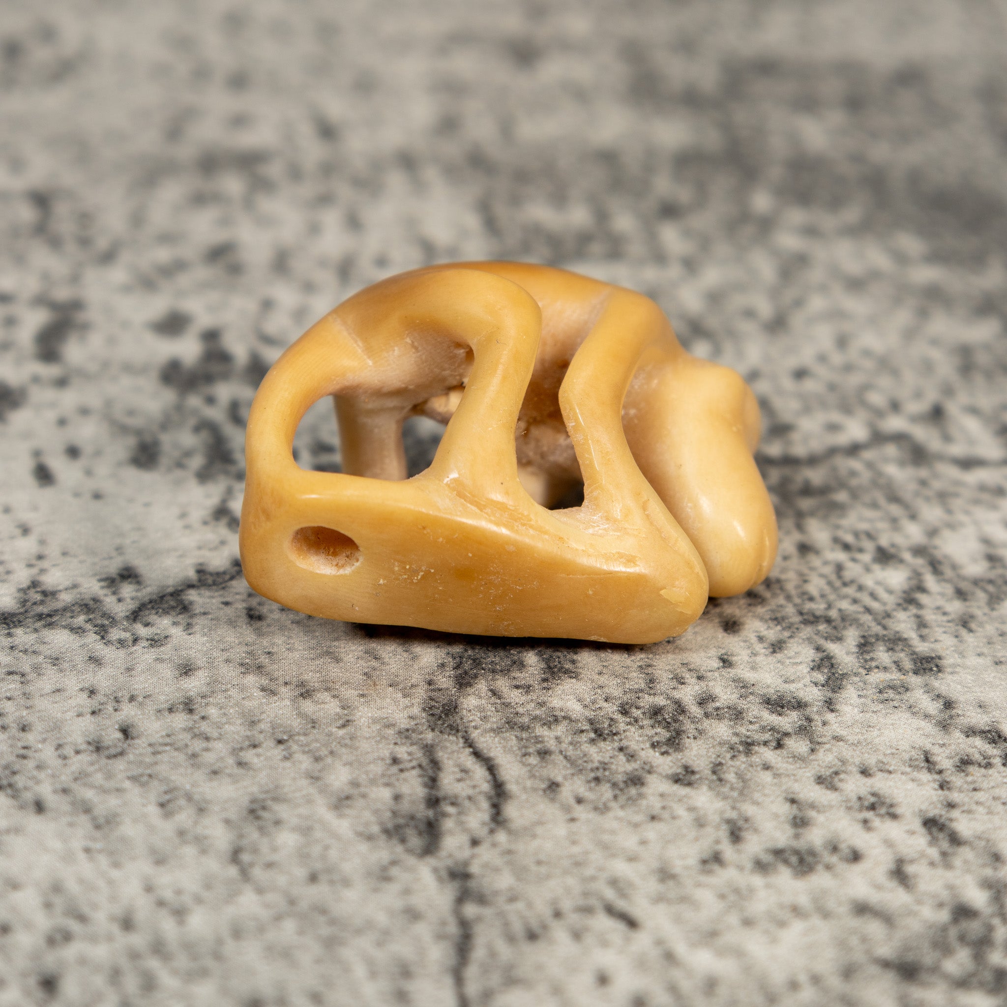 Vintage Natural White Dyed Monkey Tagua Carving