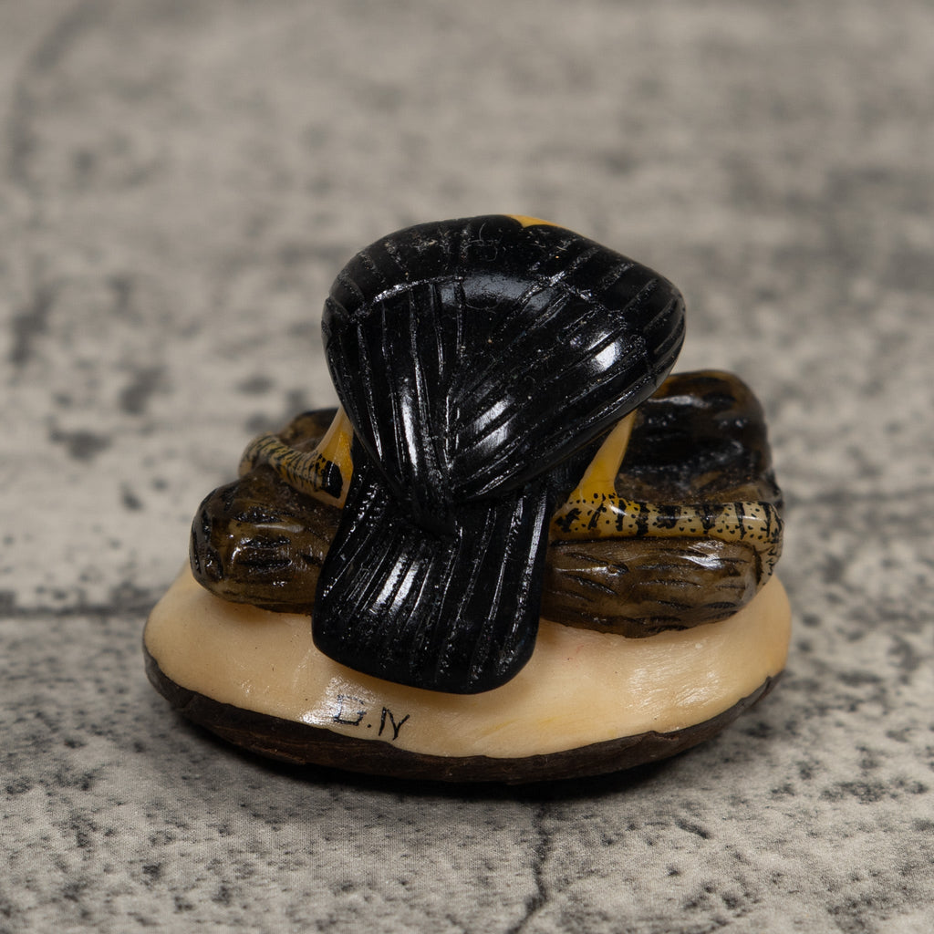 Black And Yellow Oriole Bird Tagua Carving