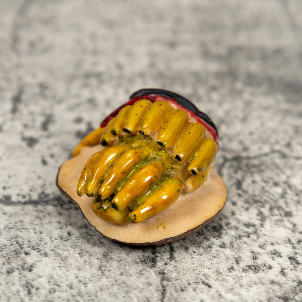 Rare Vintage Banana Stalk With Bug Tagua Carving