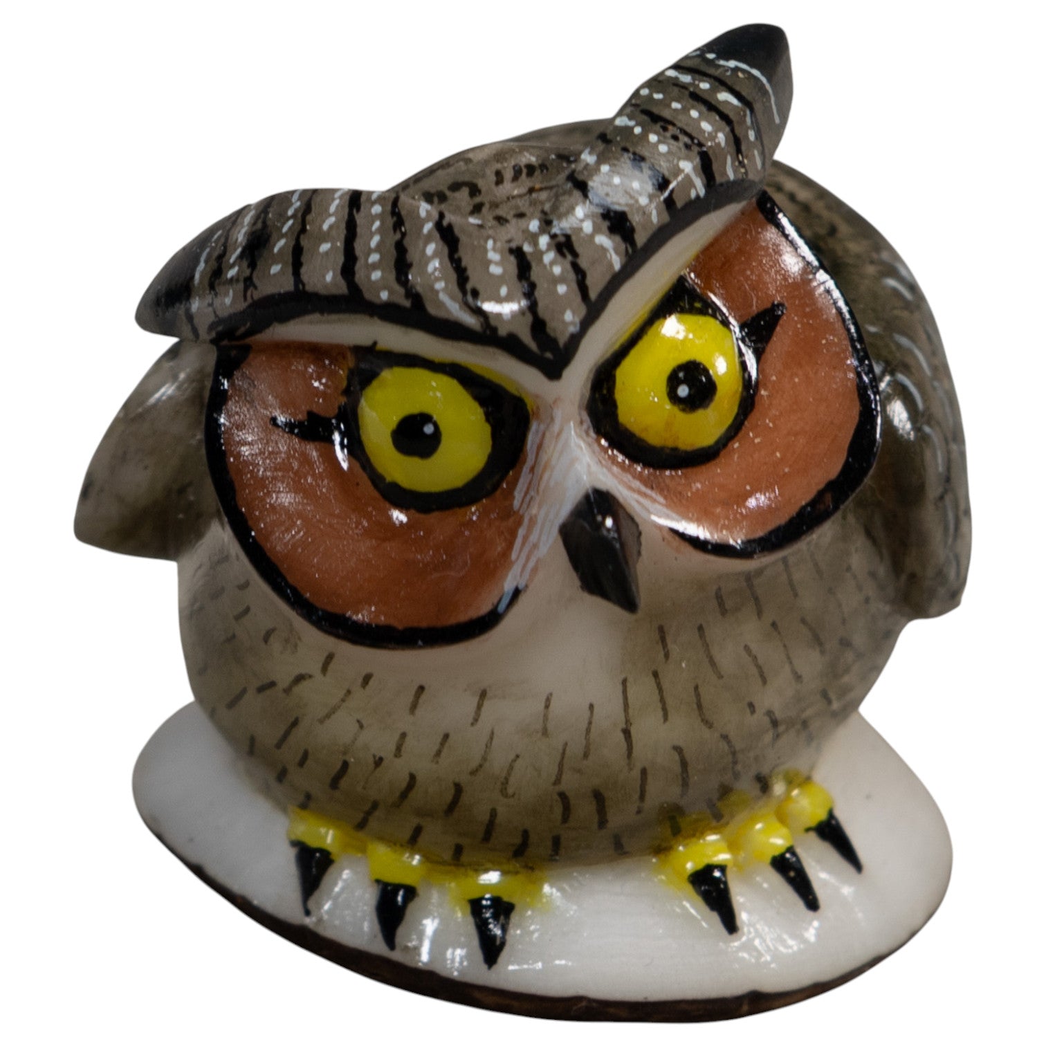 Hoot Owl Bird Tagua Carving