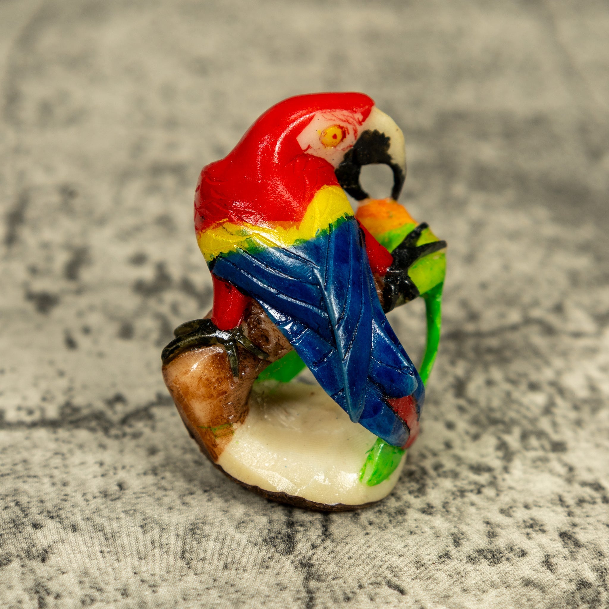 Rainforest Macaw Parrot Bird Tagua Carving