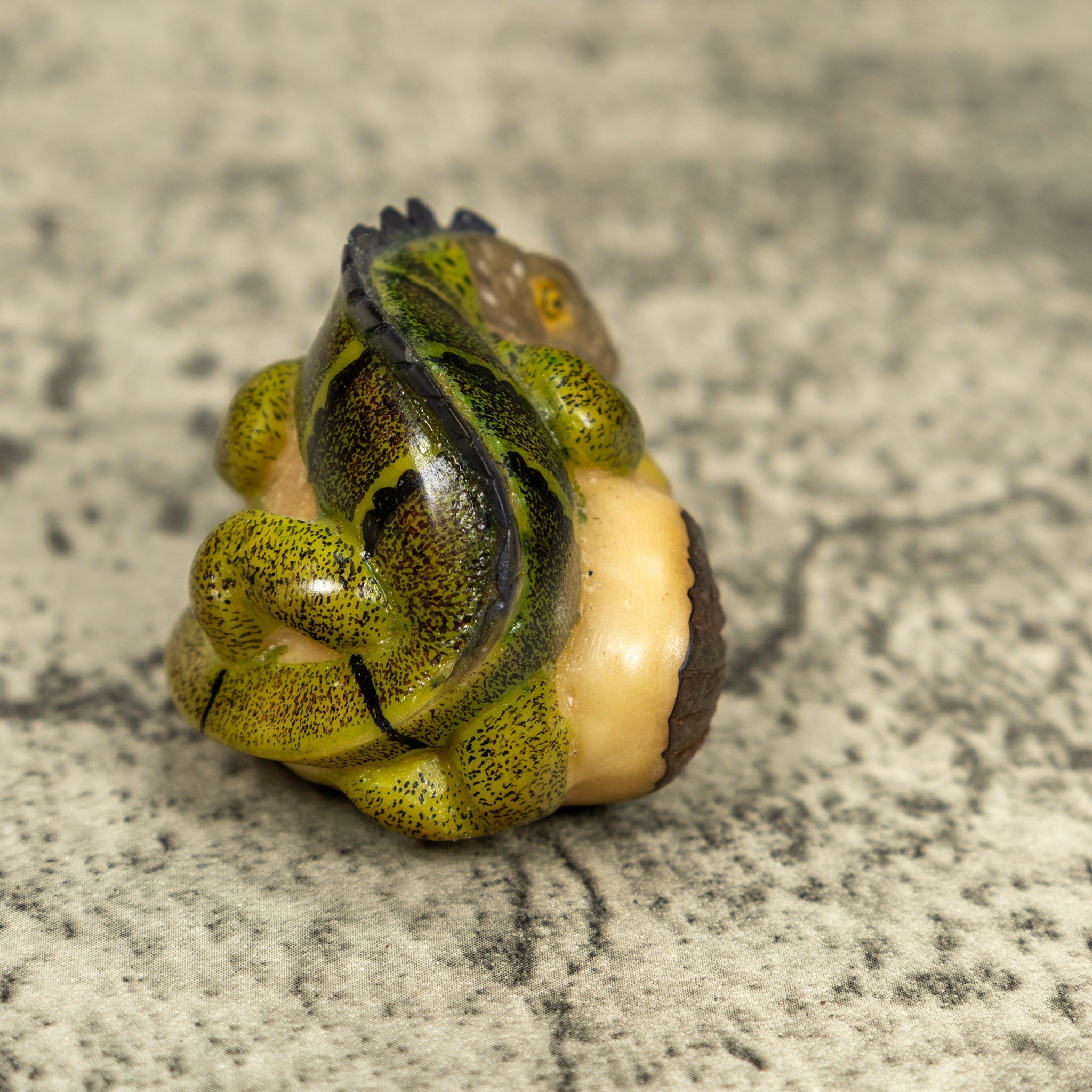 Green Iguana Lizard Tagua Carving