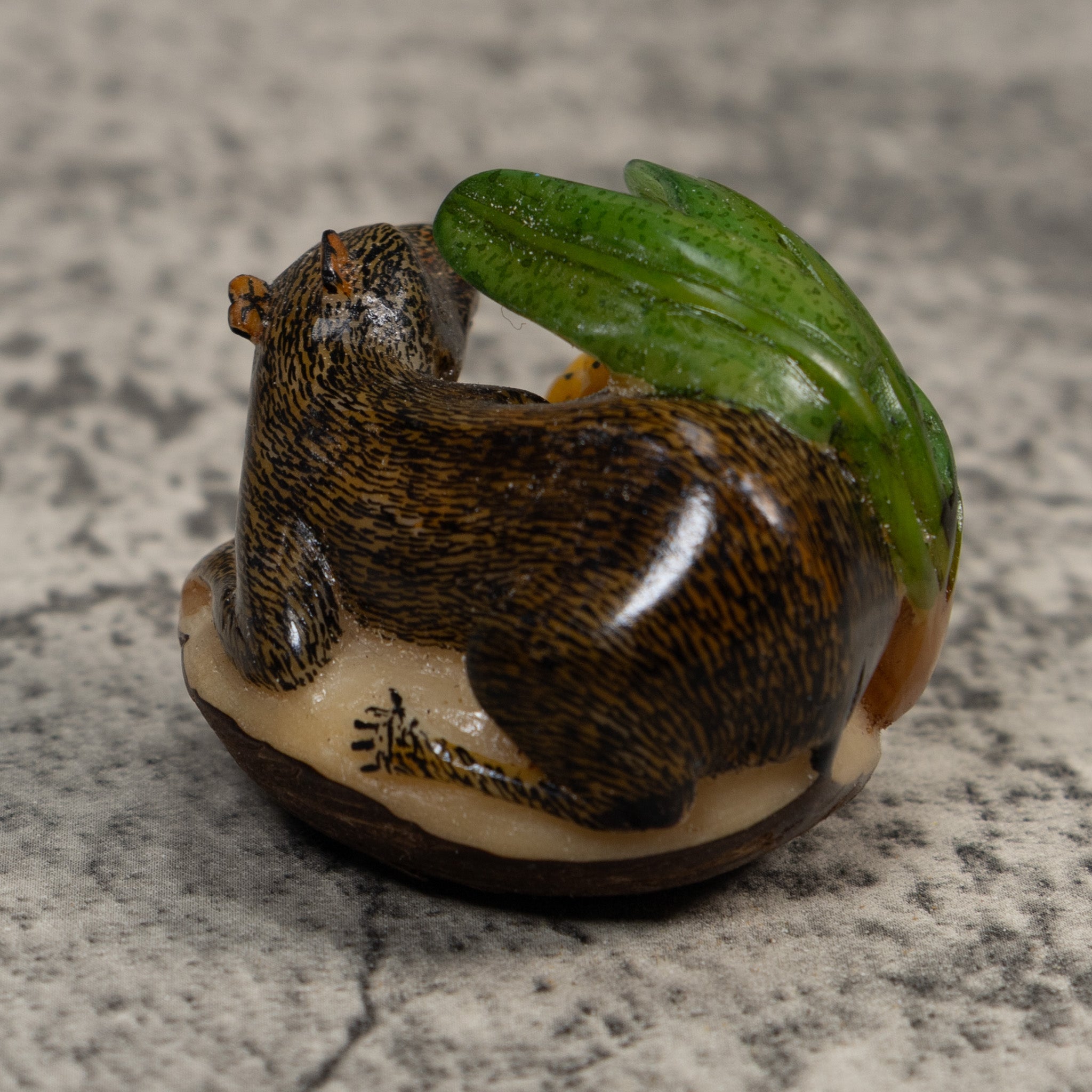 Neque Agouti With Bananas Tagua Carving