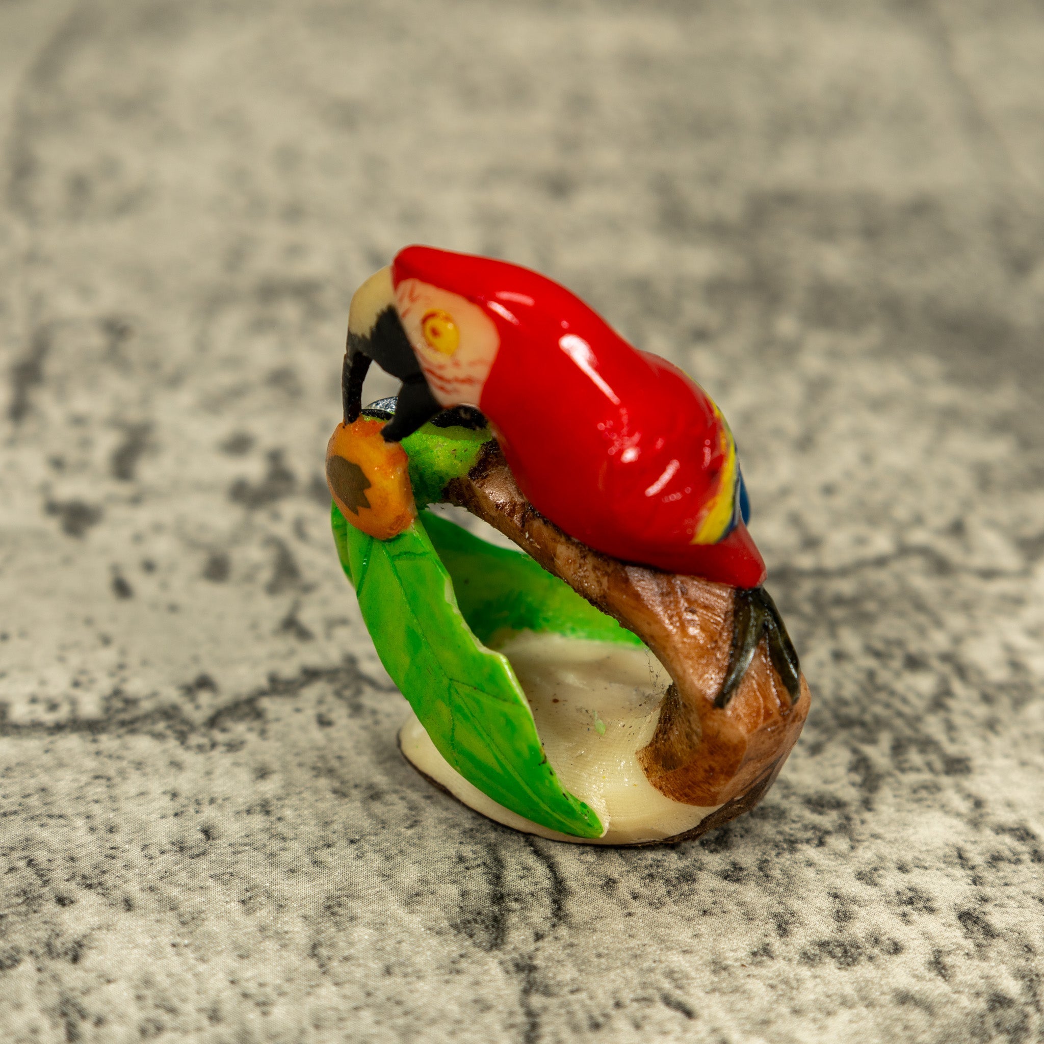 Rainforest Macaw Parrot Bird Tagua Carving
