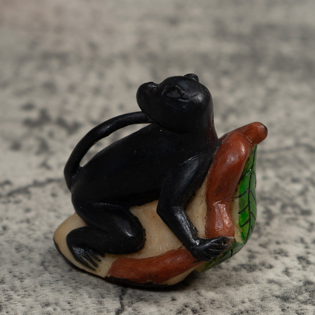 Black Howler Monkey Tagua Carving