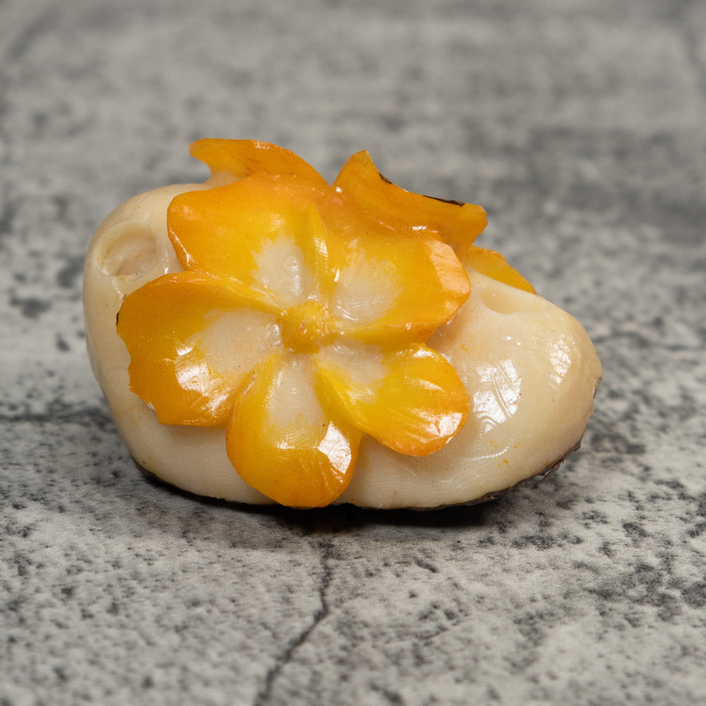 Double Golden Flower Tagua Carving