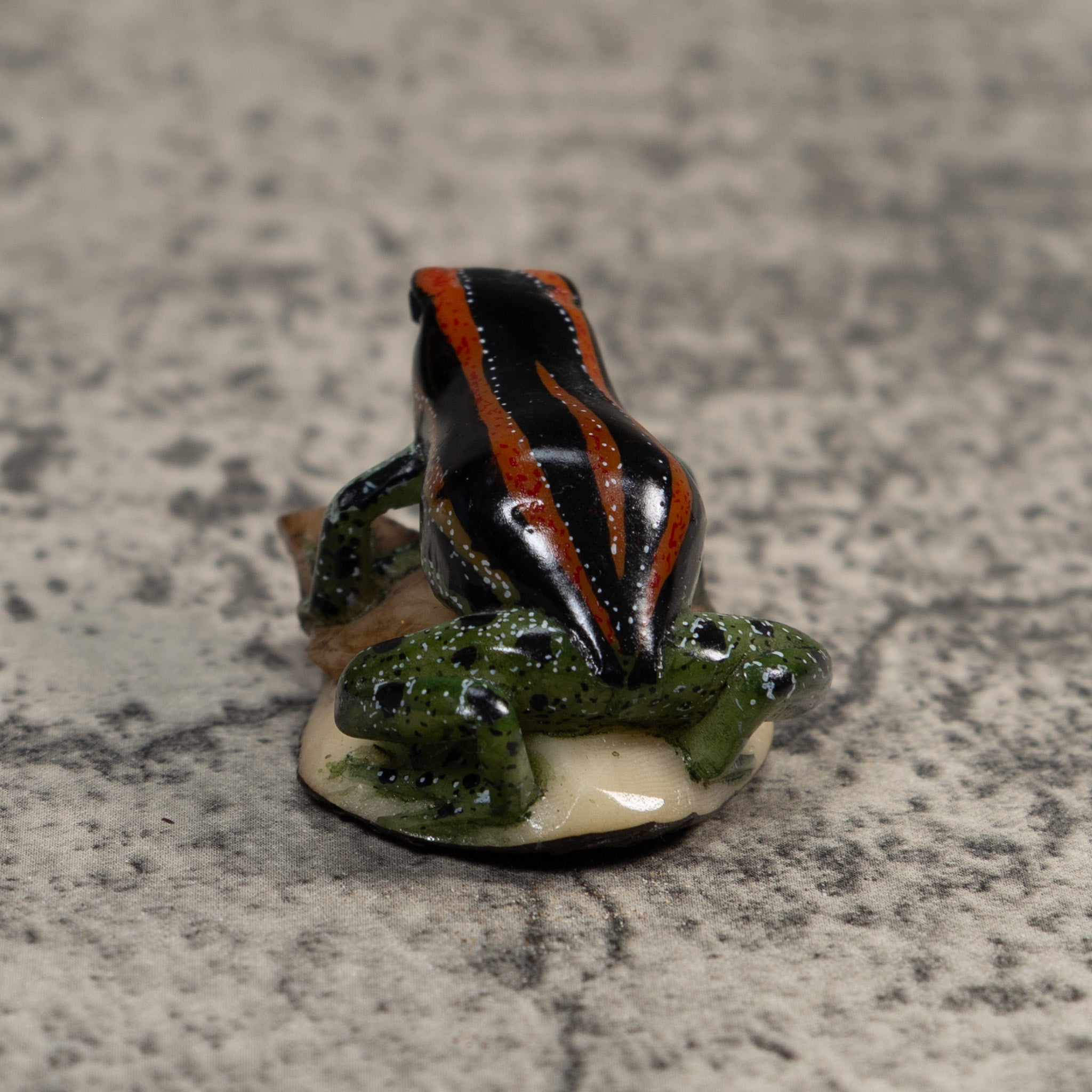 Orange Black And Green Poison Dart Frog Tagua Carving