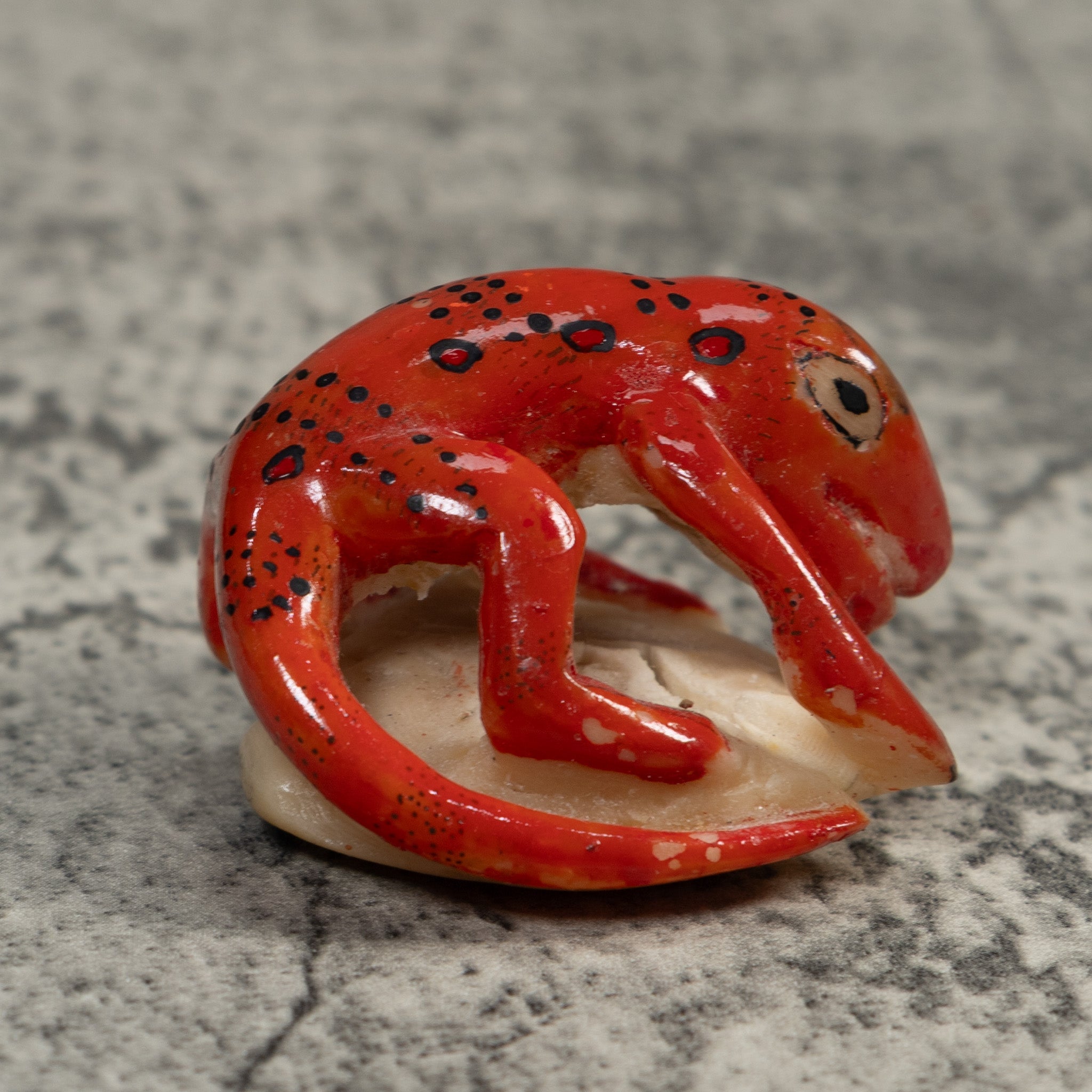Vintage Fantasy Gecko Tagua Carving