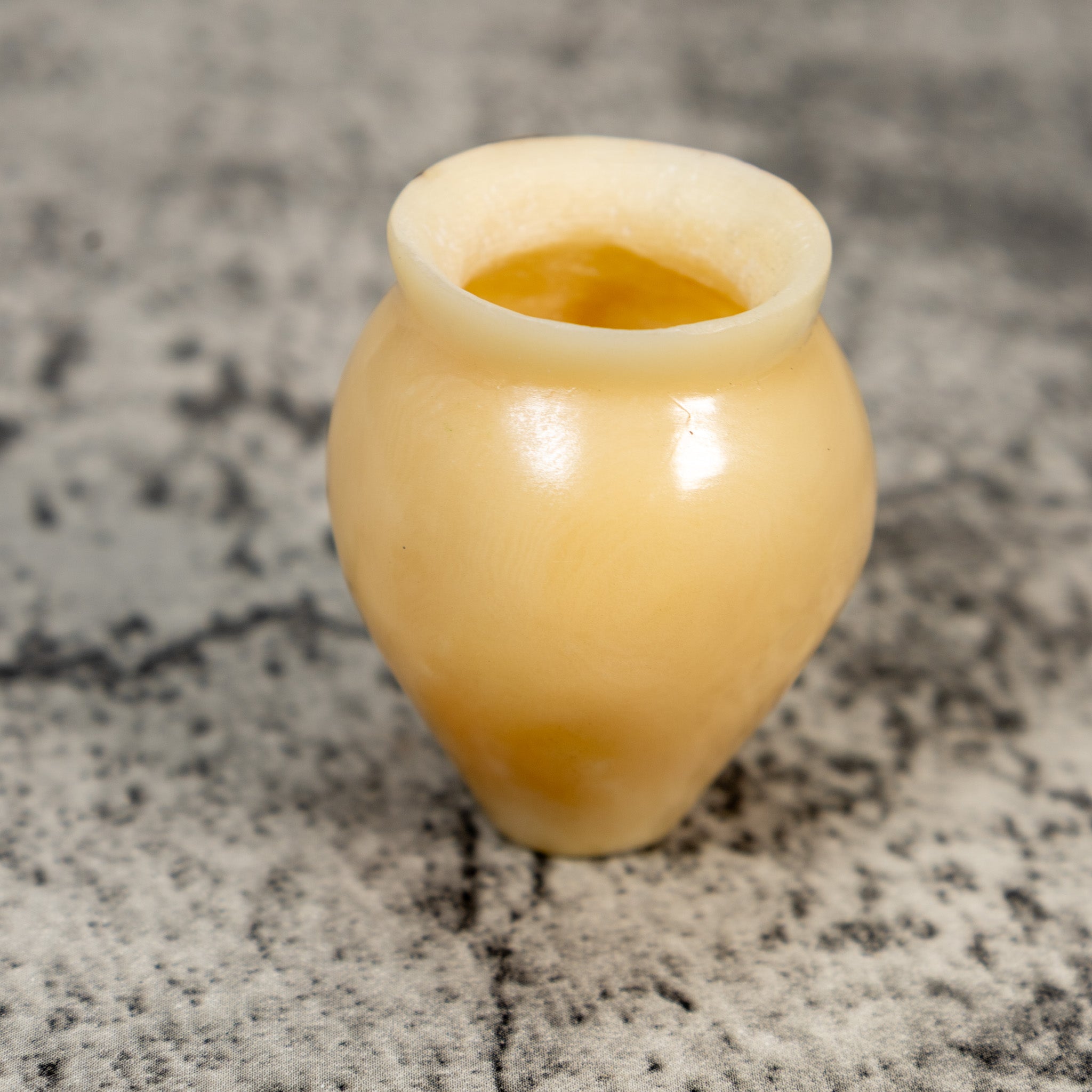 Vintage Natural White Vase Tagua Carving