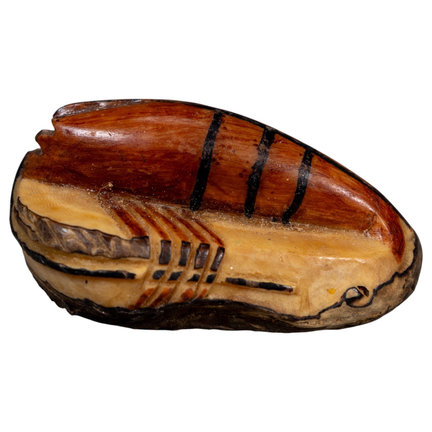 Vintage Shrimp Tagua Carving