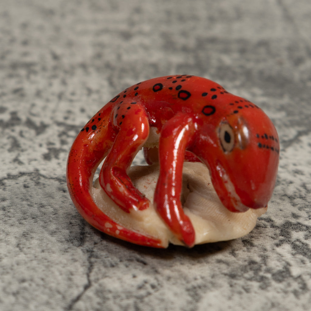 Vintage Fantasy Gecko Tagua Carving