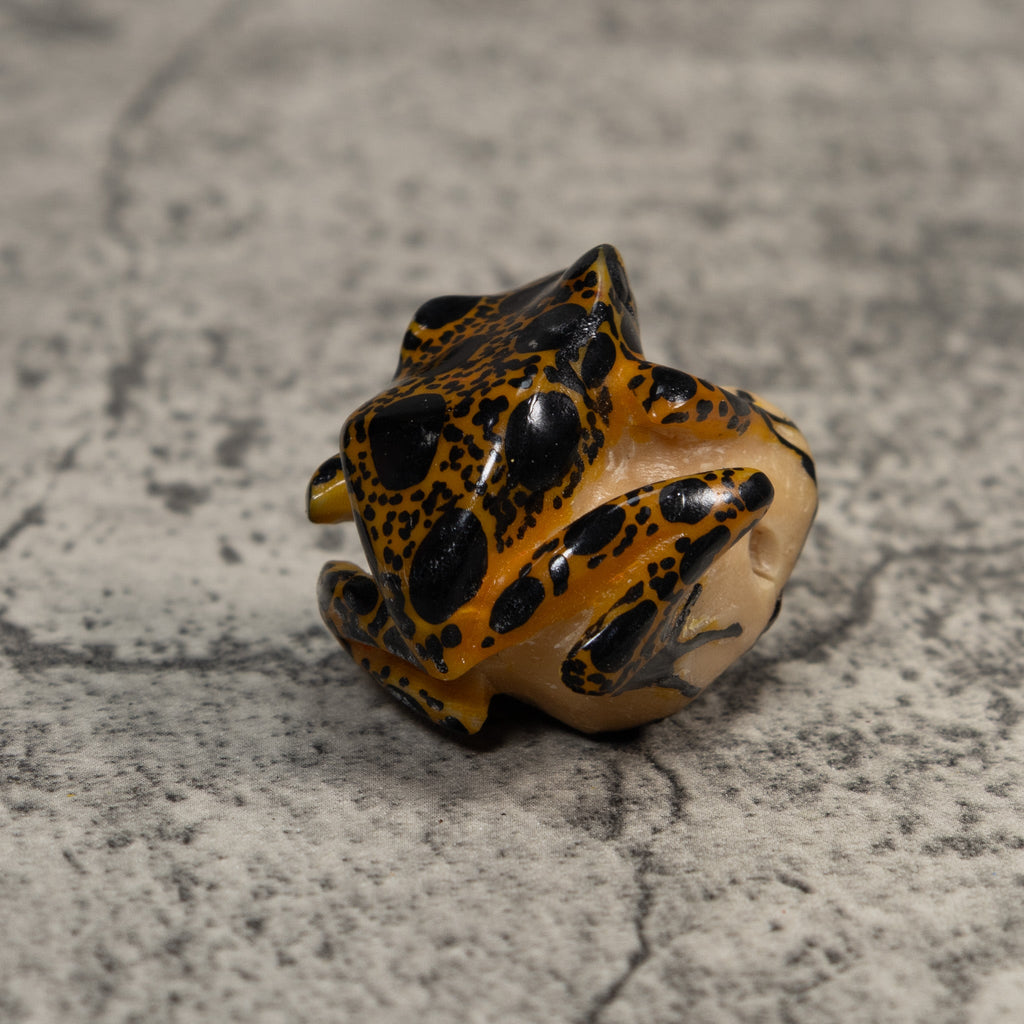 Brown And Black Poison Dart Frog Tagua Carving