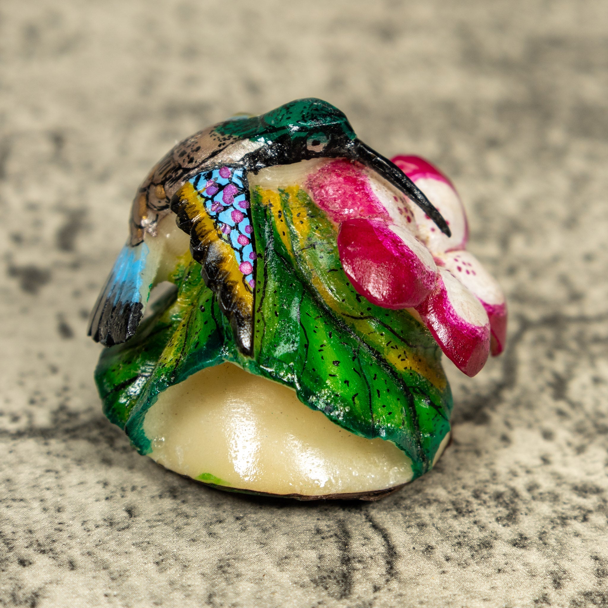 Hummingbird Tagua Carving