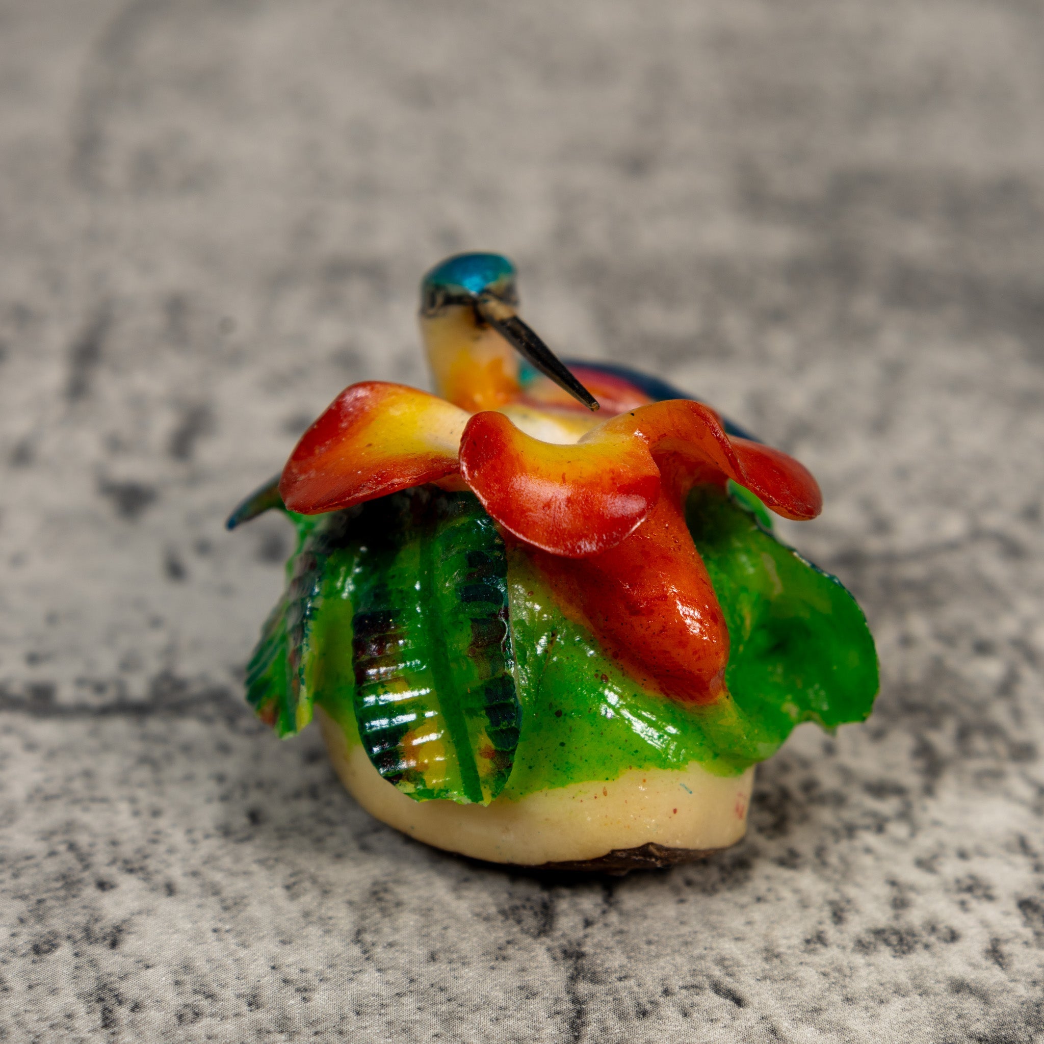 Stupendous Hummingbird Tagua Carving