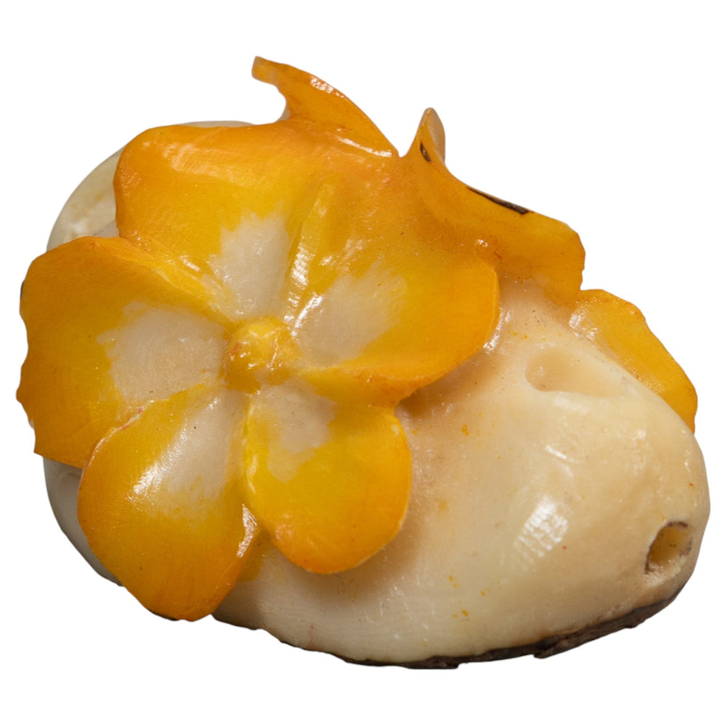 Double Golden Flower Tagua Carving