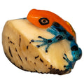 Orange And Blue Poison Dart Frog Tagua Carving