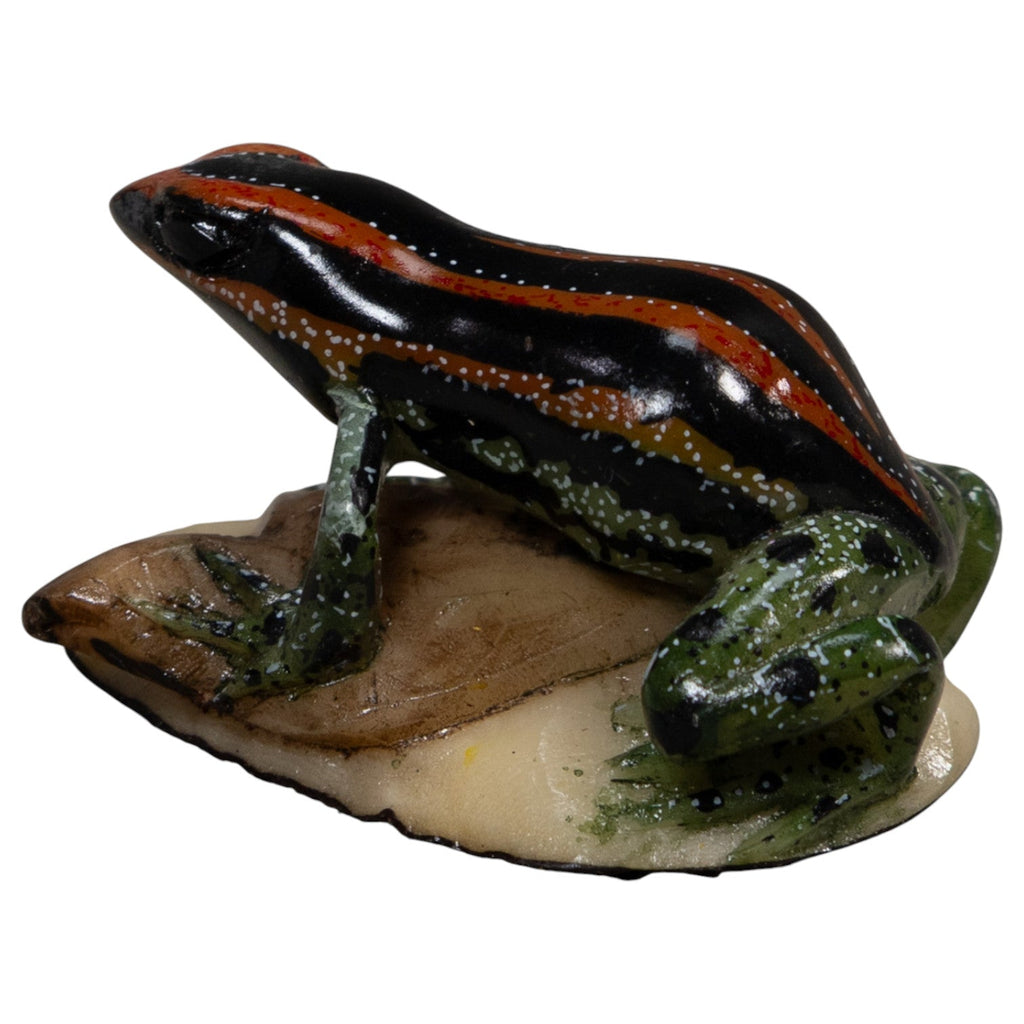 Orange Black And Green Poison Dart Frog Tagua Carving