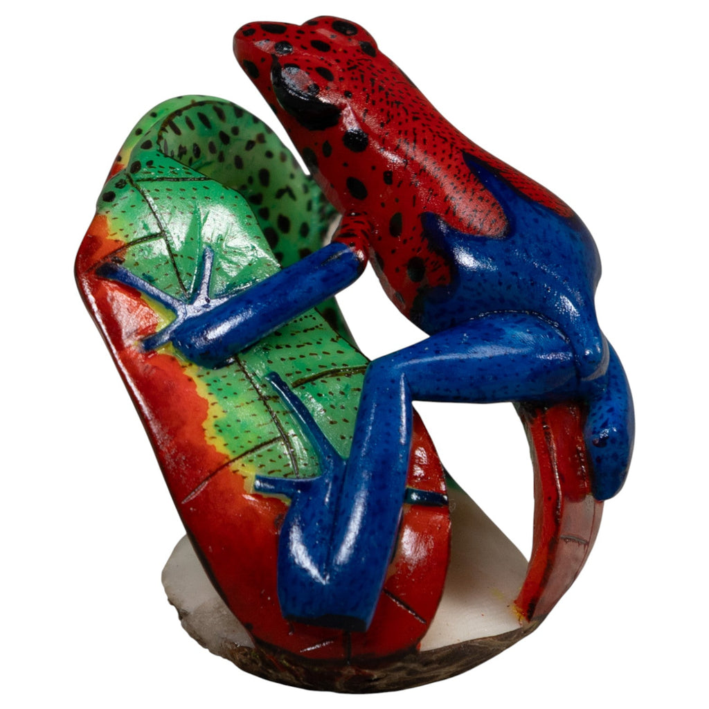 Red And Blue Poison Dart Frog Tagua Carving