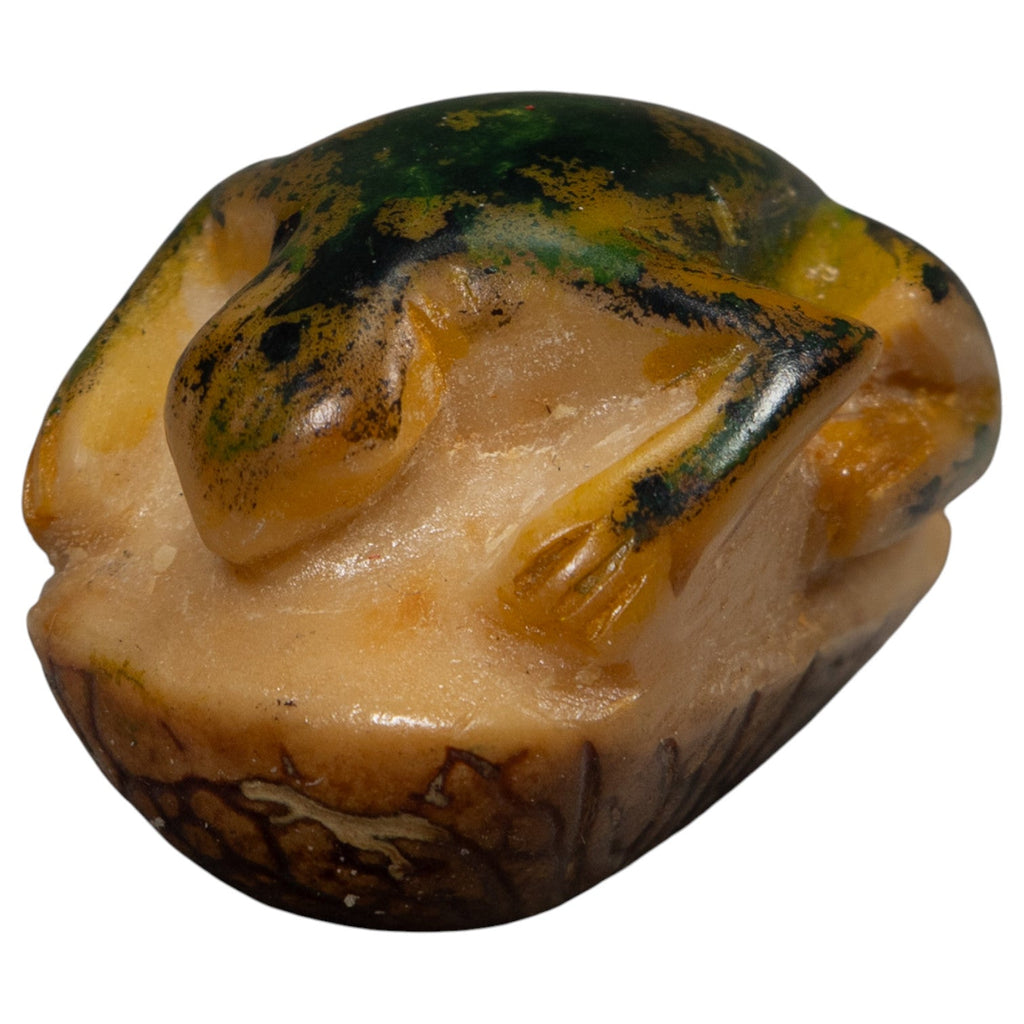 Vintage Brown Frog Tagua Carving