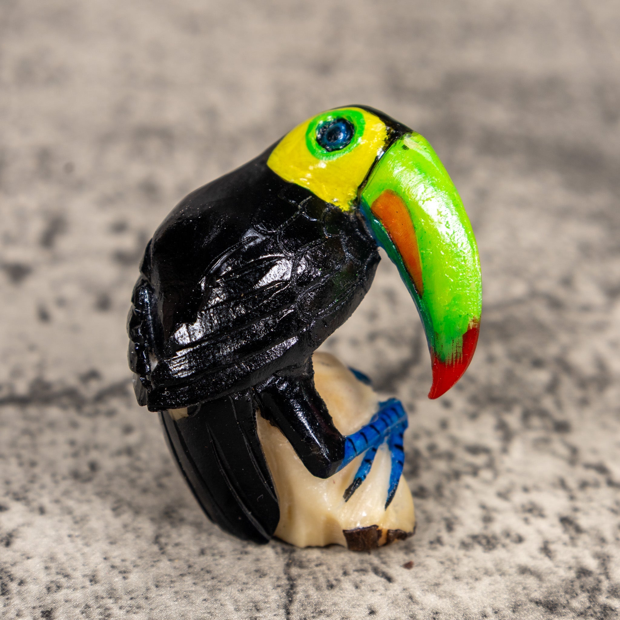 Toucan Parrot Bird Tagua Carving
