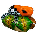 Blue Orange And Black Poison Dart Frog Tagua Carving
