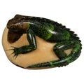 Dark Green Iguana Lizard Tagua Carving