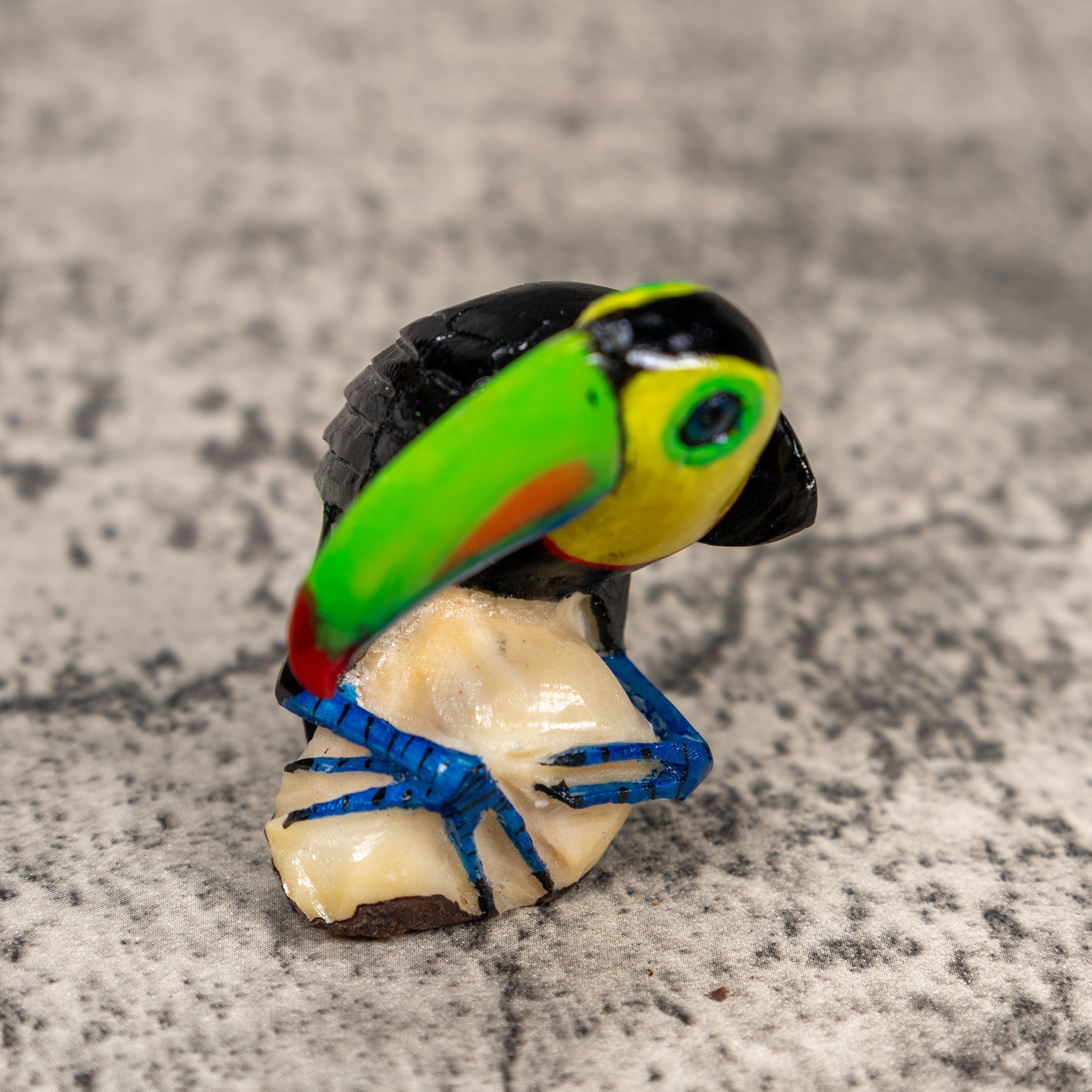 Toucan Parrot Bird Tagua Carving