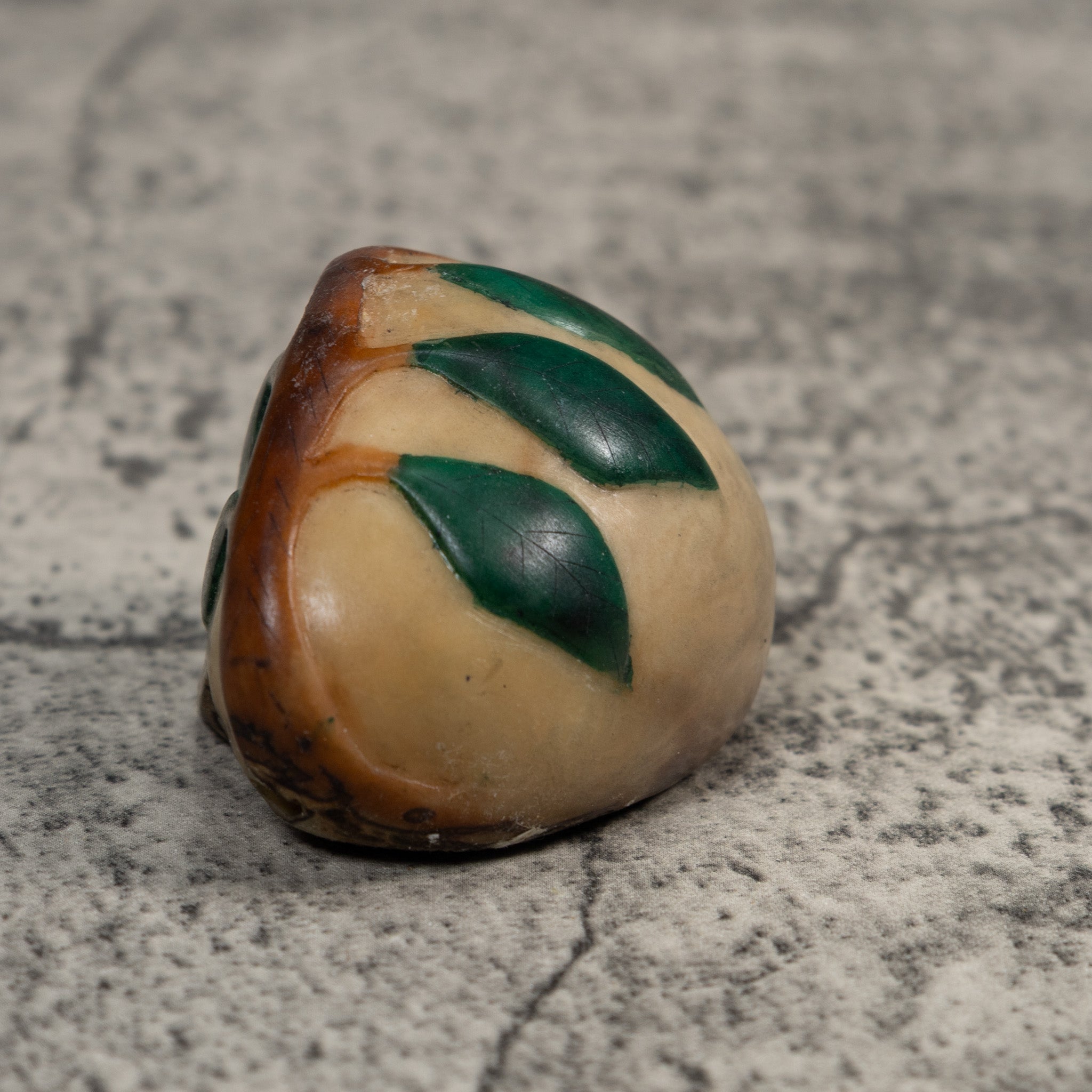 Vintage Foliage Leaves Tagua Carving