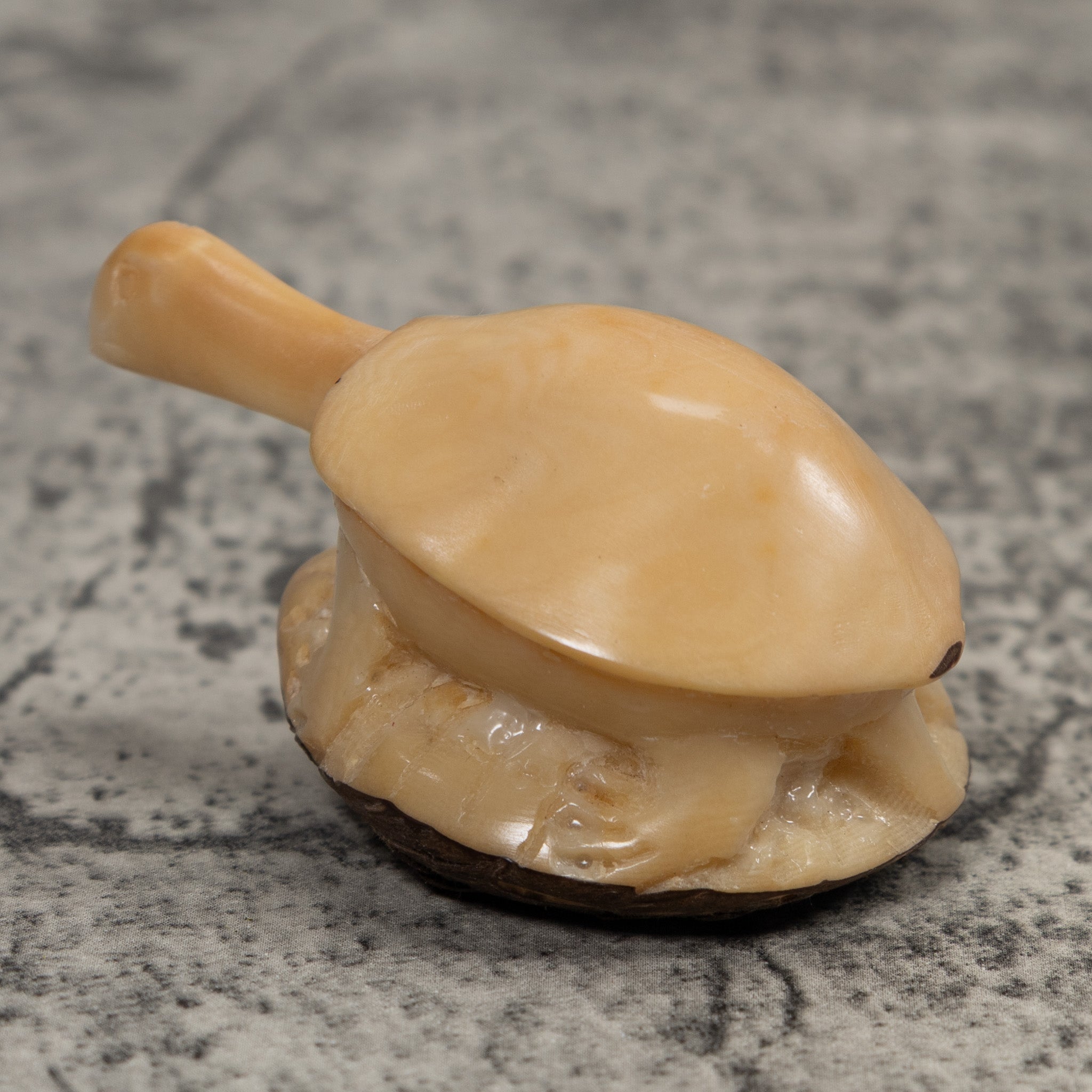 Vintage White Tortise Turtle Tagua Carving